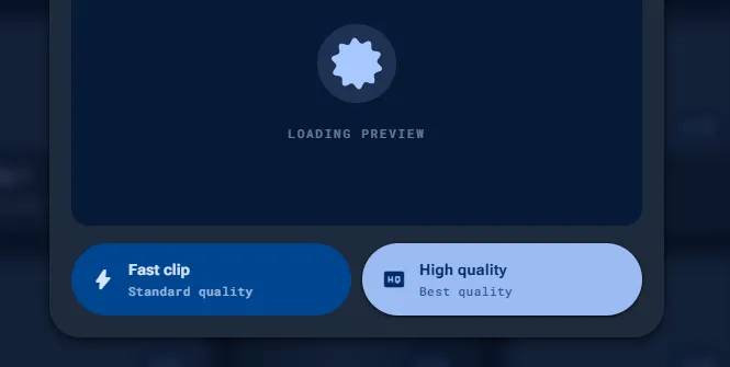 aniclips.net Fast Clip and HQ Clip options