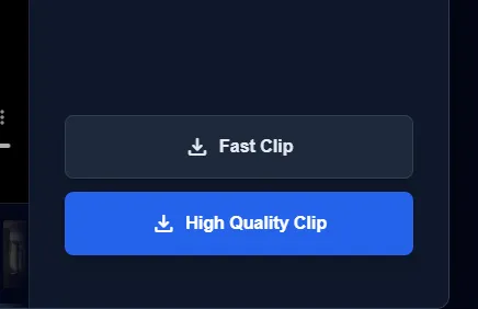 AniClips Fast Clip and HQ Clip options